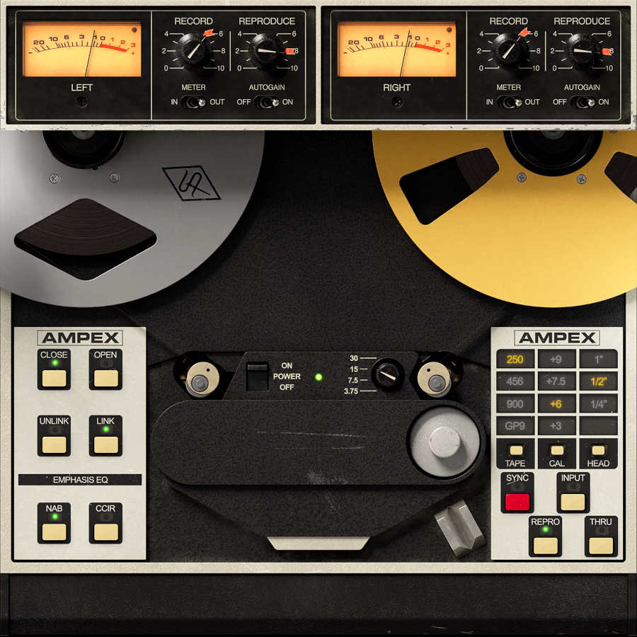 Universal Audio Ampex ATR-102 Mastering Tape Recorder interface