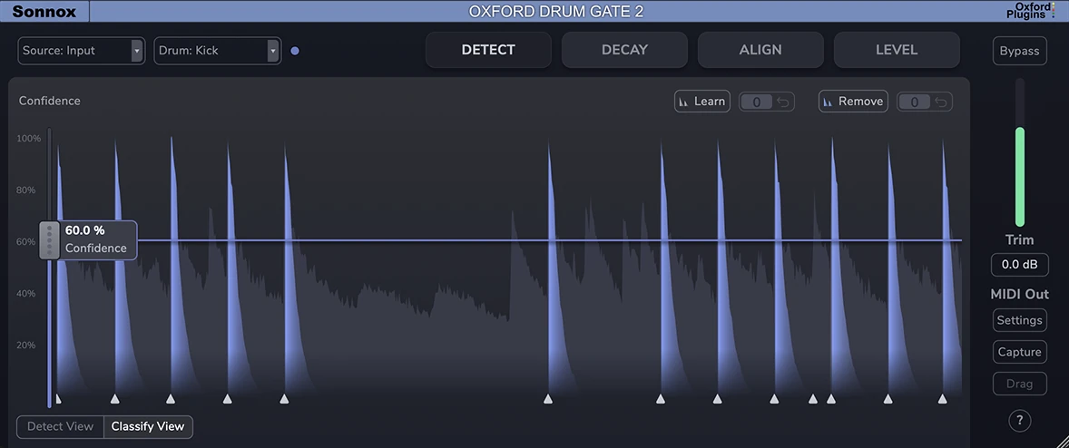 Sonnox Oxford Drum Gate 2 interface
