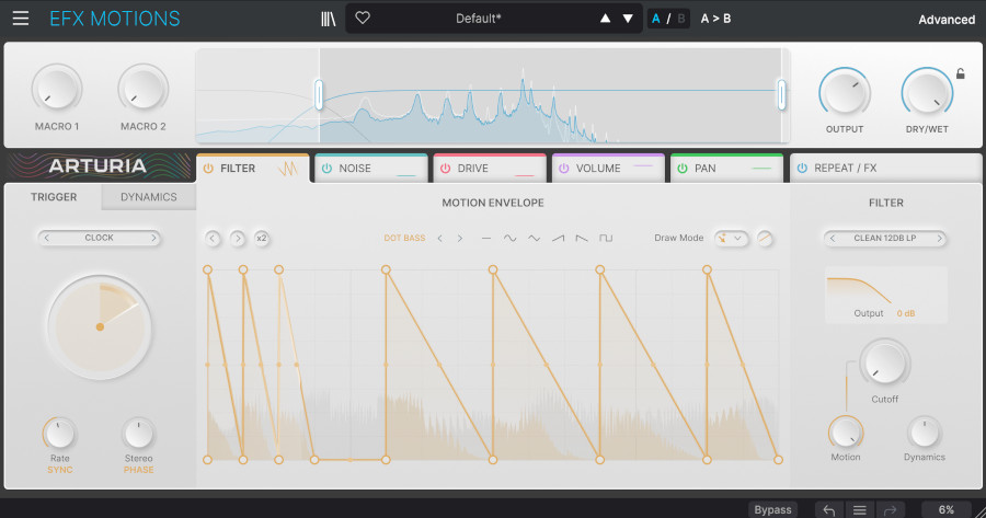 Arturia Efx MOTIONS interface