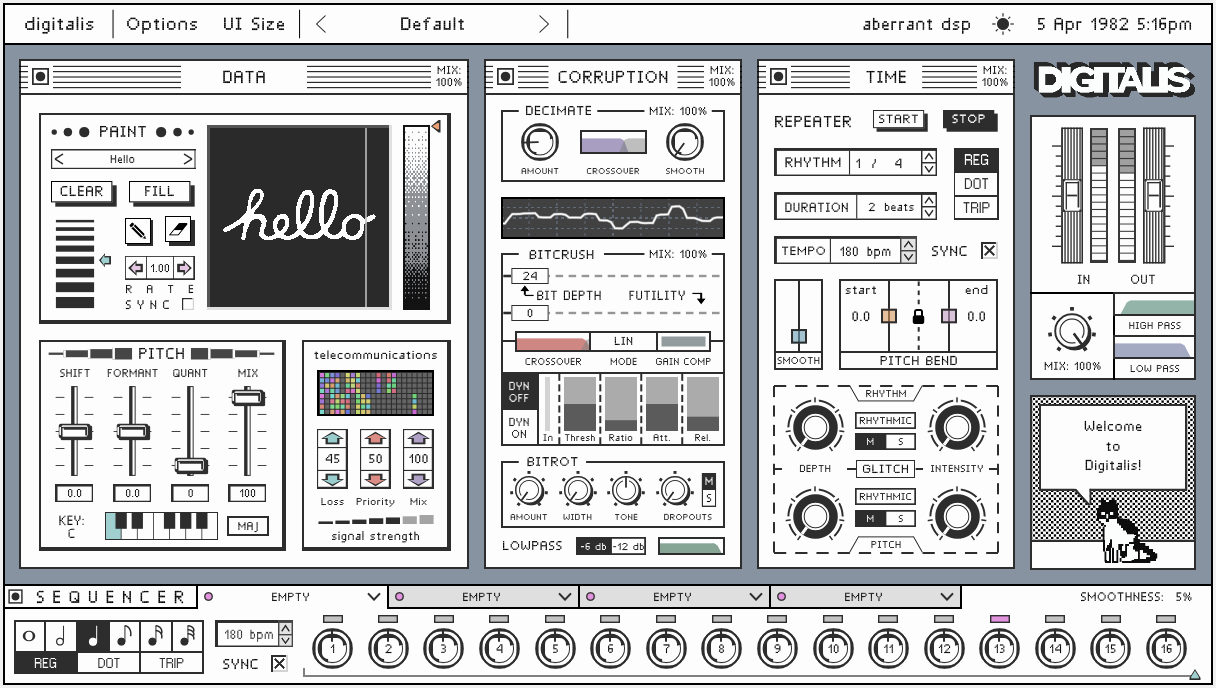 Aberrant DSP Digitalis interface