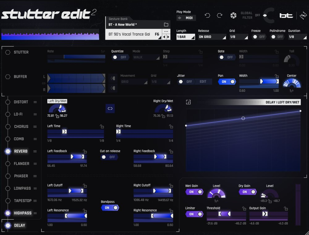 iZotope Stutter Edit 2 interface