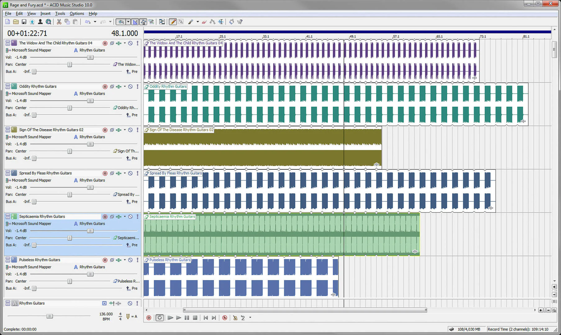 Magix ACID Music Studio 11 interface