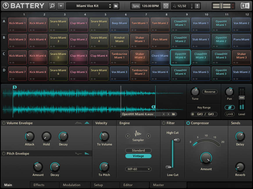Native Instruments Battery 4 interface