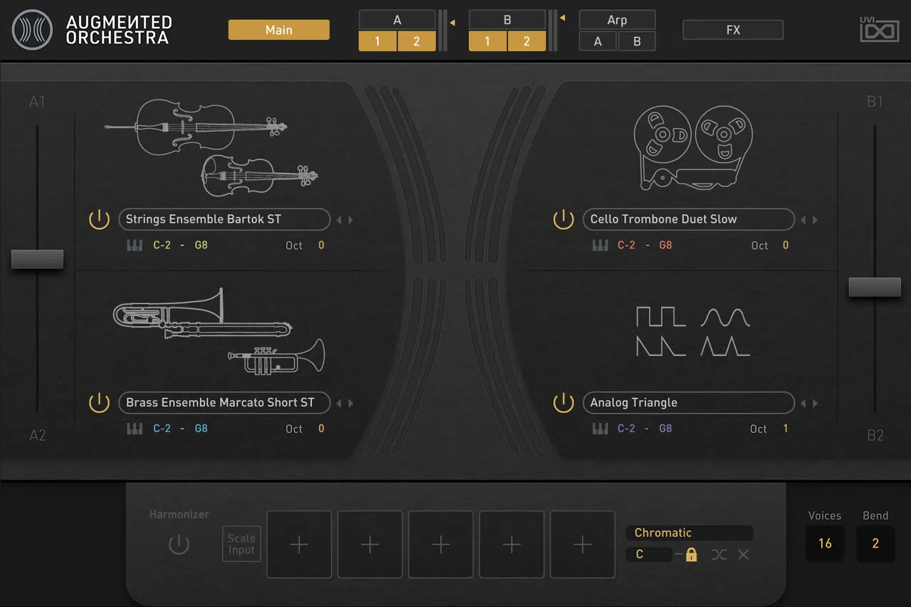 UVI Augmented Orchestra interface