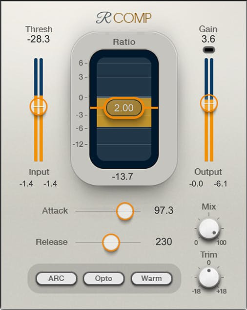 Waves Renaissance Compressor interface
