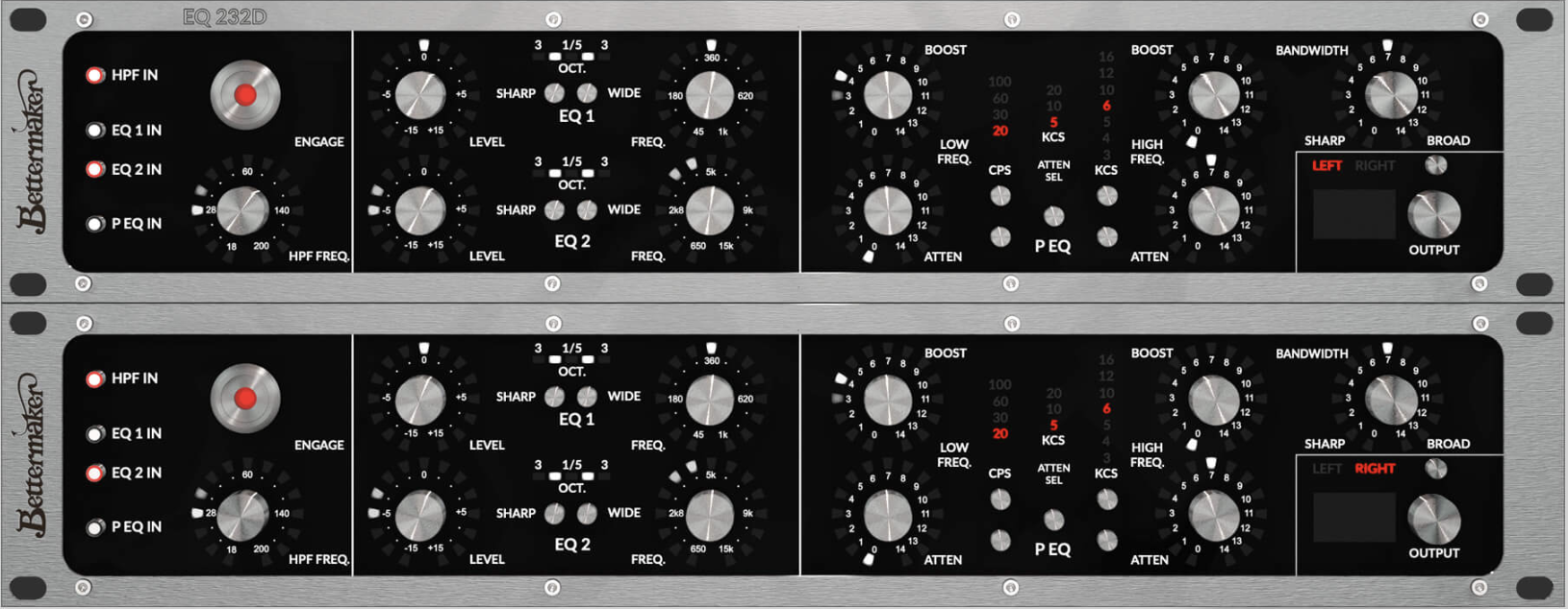 Bettermaker EQ232D interface