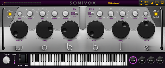 SONiVOX Wobble interface