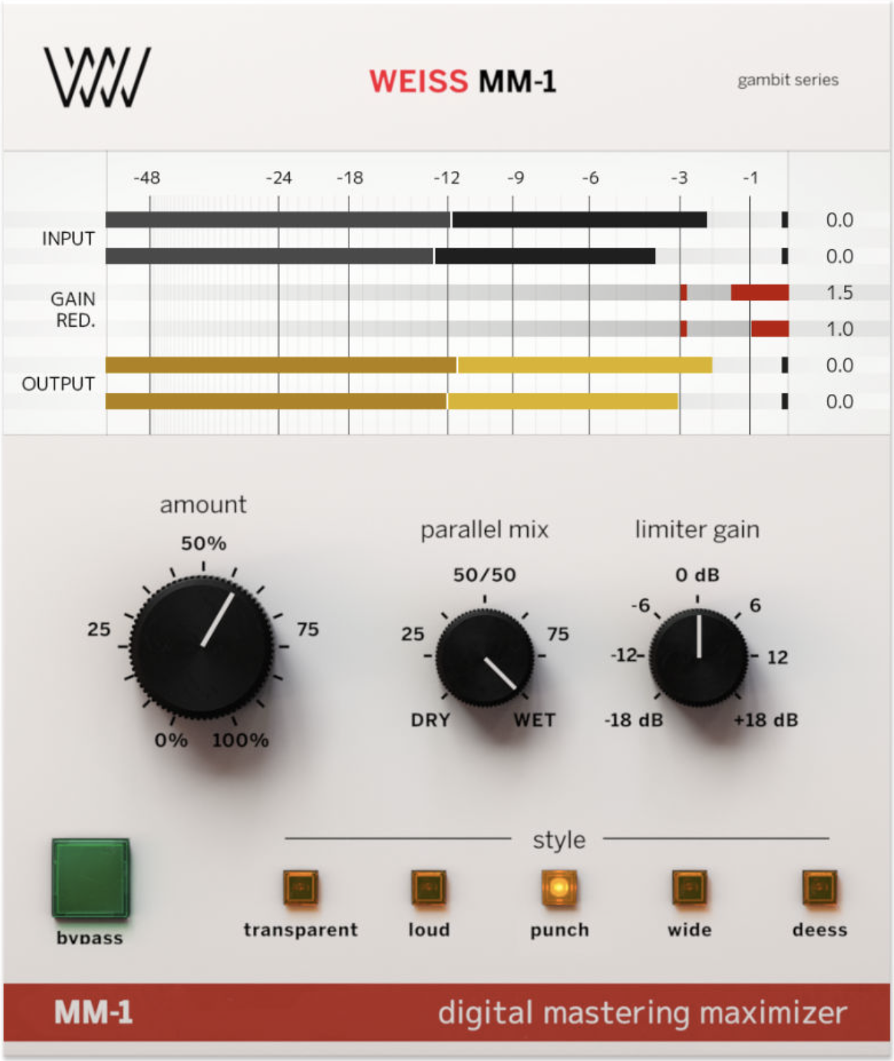 Softube Weiss MM-1 interface