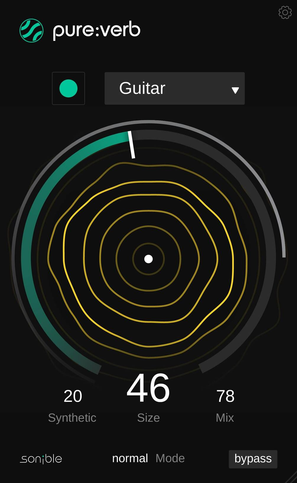 Sonible pure:verb interface