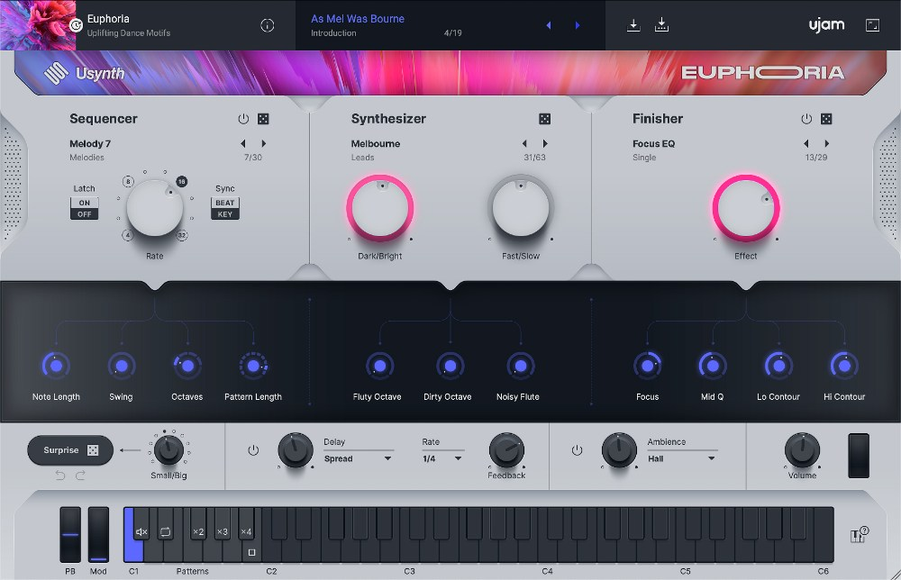 UJAM Usynth Euphoria interface