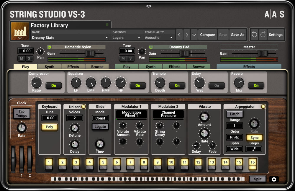 AAS String Studio VS-3 interface