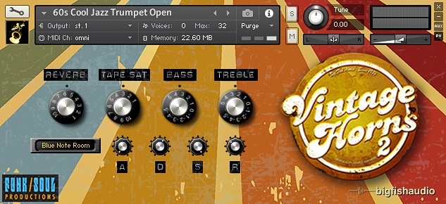 Big Fish Audio Vintage Horns 2 interface