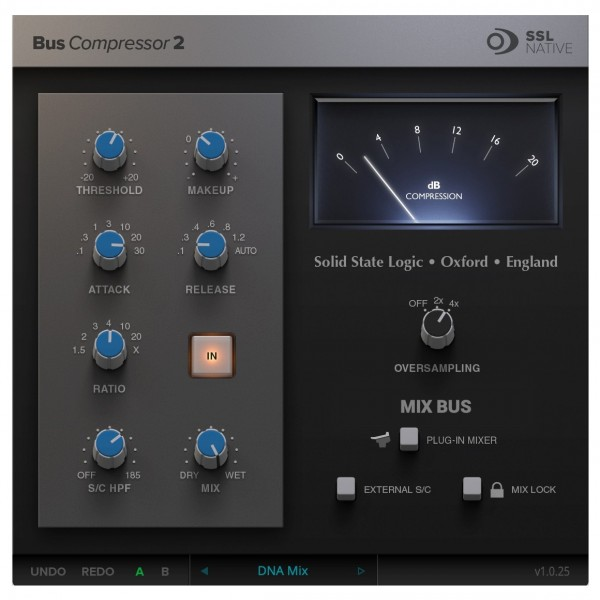 Solid State Logic SSL Bus Compressor 2 interface