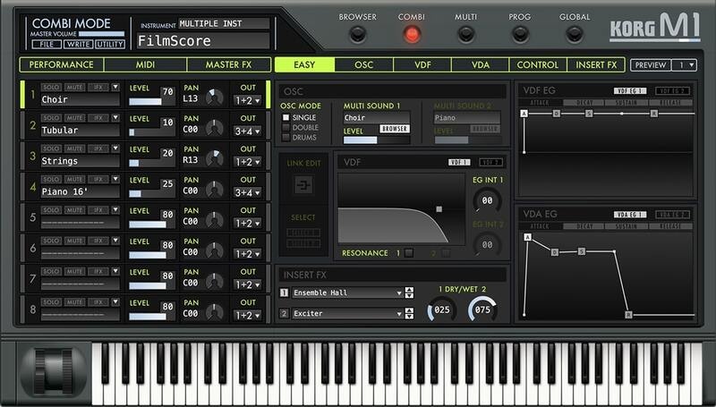 KORG M1 interface
