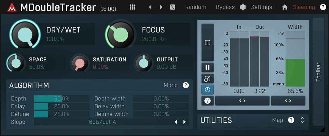 MeldaProduction MDoubleTracker interface