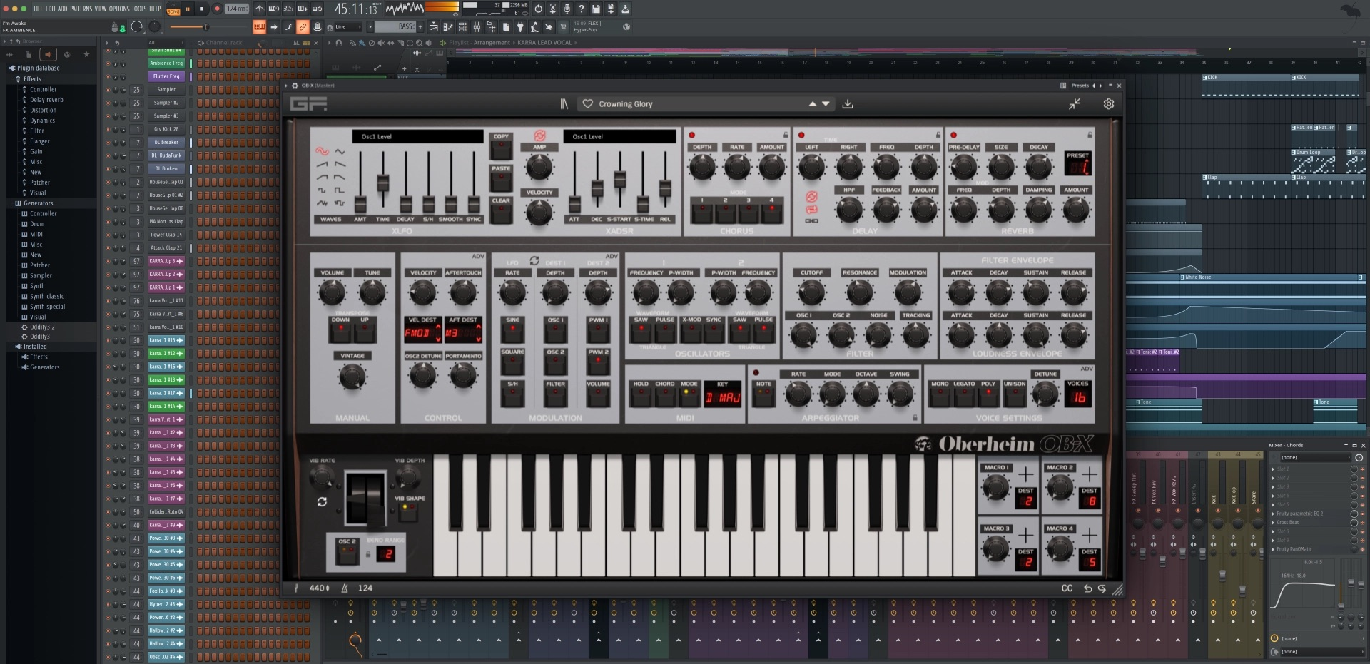 GForce Oberheim OB-X interface