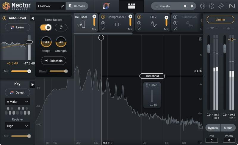 iZotope Nectar 4 Advanced interface