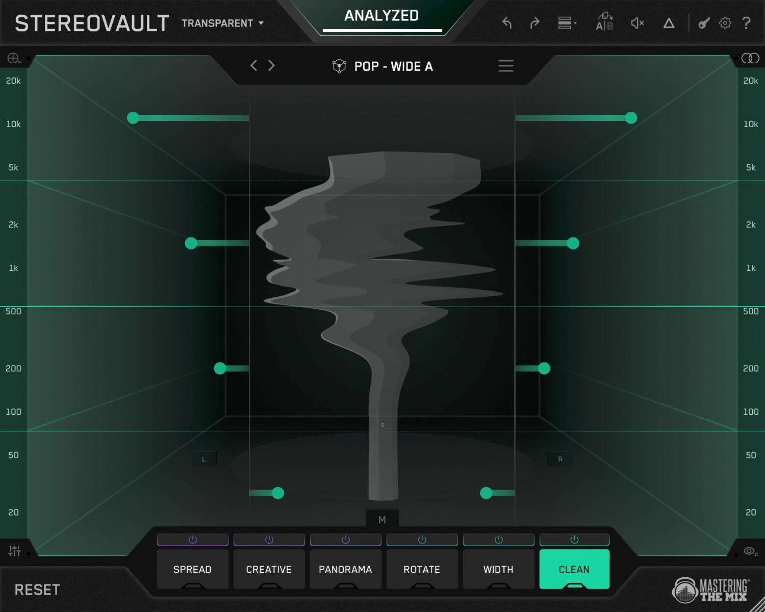 Mastering The Mix STEREOVAULT interface