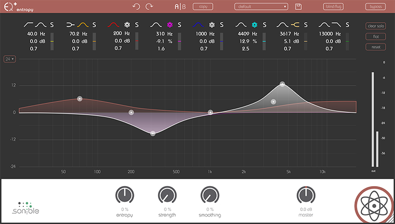 sonible entropy:EQ+ interface