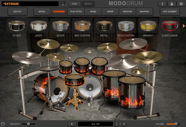 IK Multimedia MODO DRUM Kit - Extreme interface