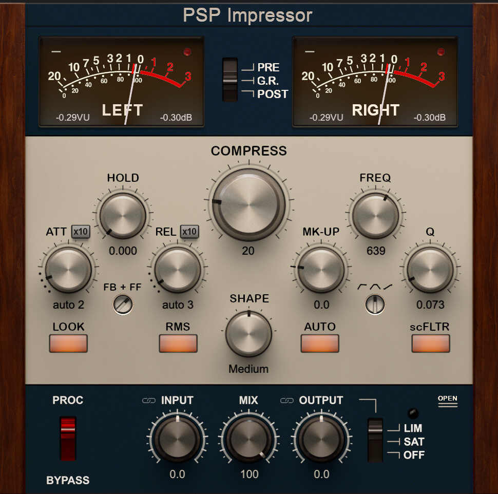 PSP Audioware Impressor interface