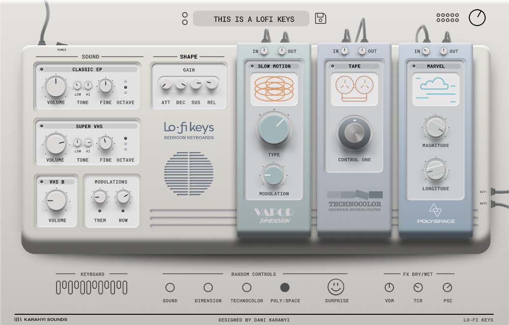 Karanyi Sounds Lofi Keys interface