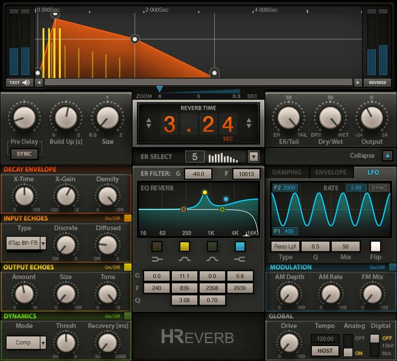 Waves H-Reverb Hybrid Reverb interface