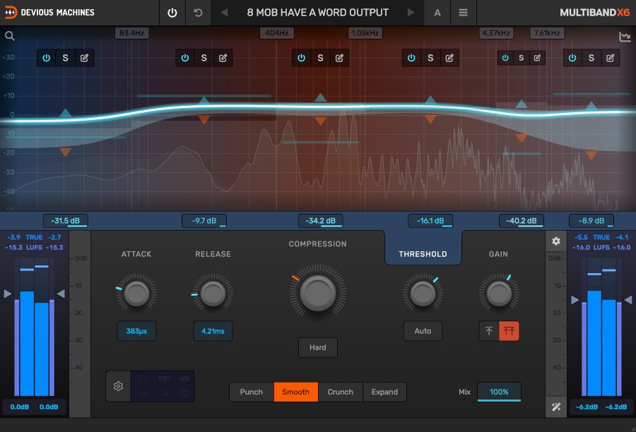 Devious Machines Multiband X6 interface