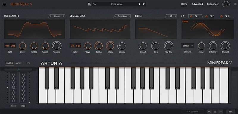 Arturia MiniFreak V interface