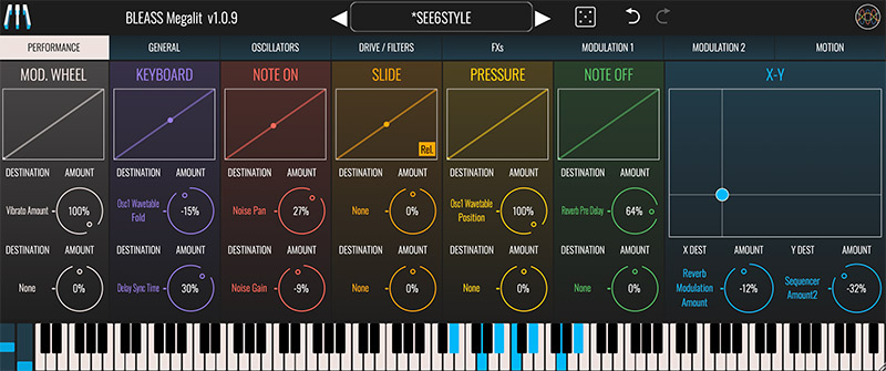 BLEASS Megalit interface