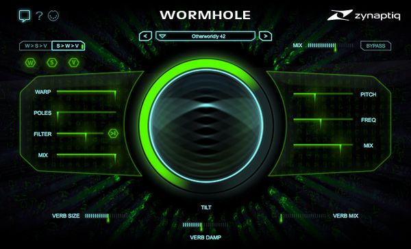 Zynaptiq WORMHOLE interface