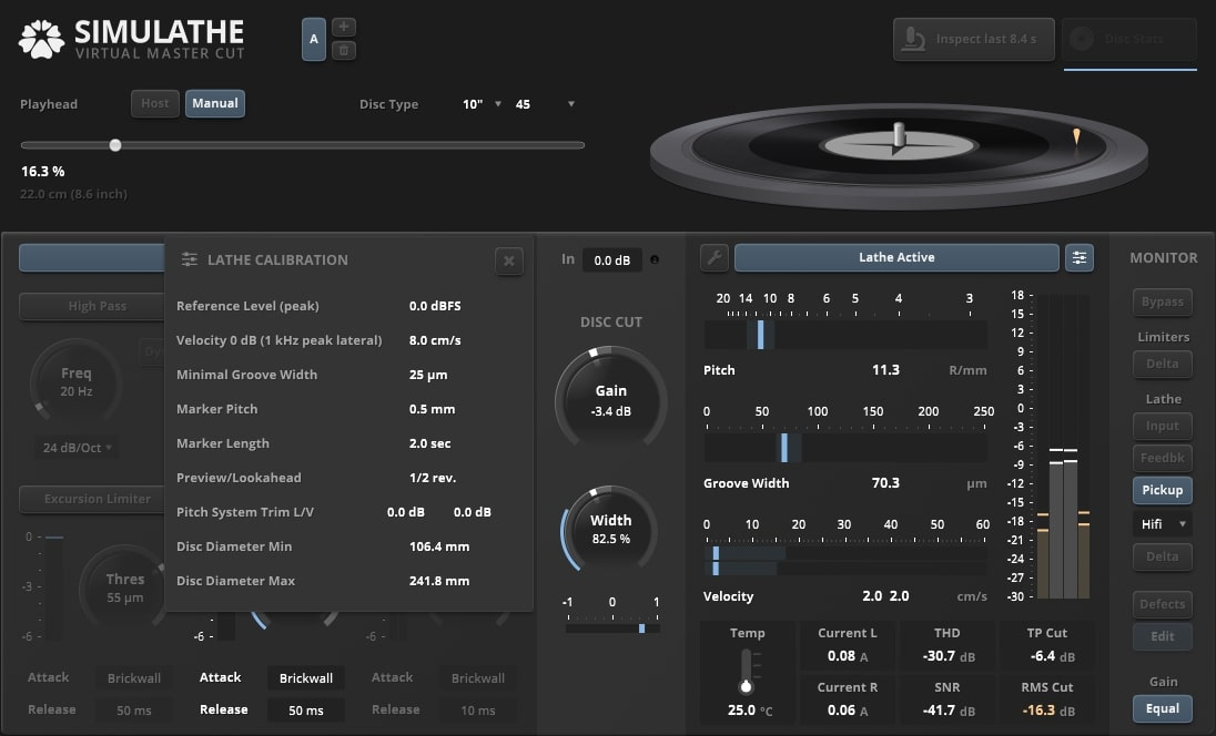 Tokyo Dawn Labs TDR SimuLathe CUT interface