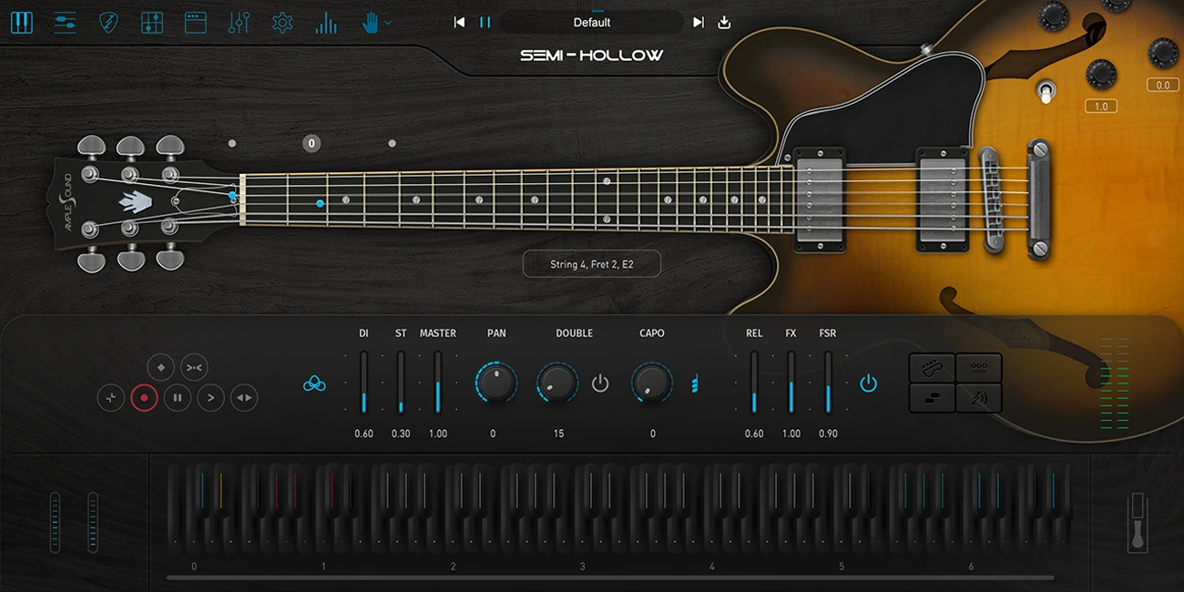 Ample Sound Ample Guitar Semi Hollow III interface