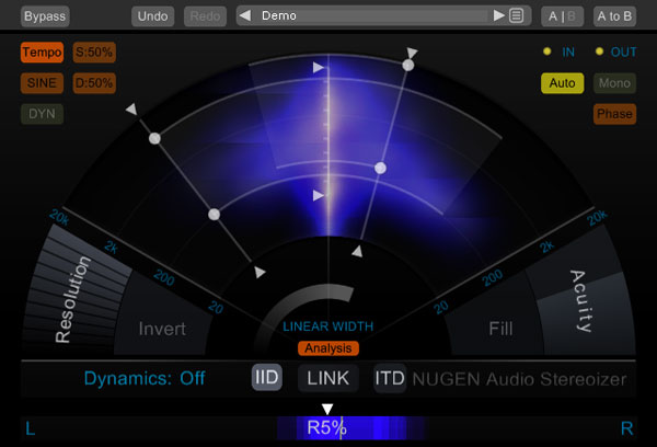 NUGEN Audio Stereoizer interface