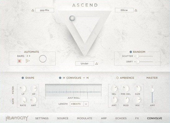 Heavyocity ASCEND: Modern Grand interface