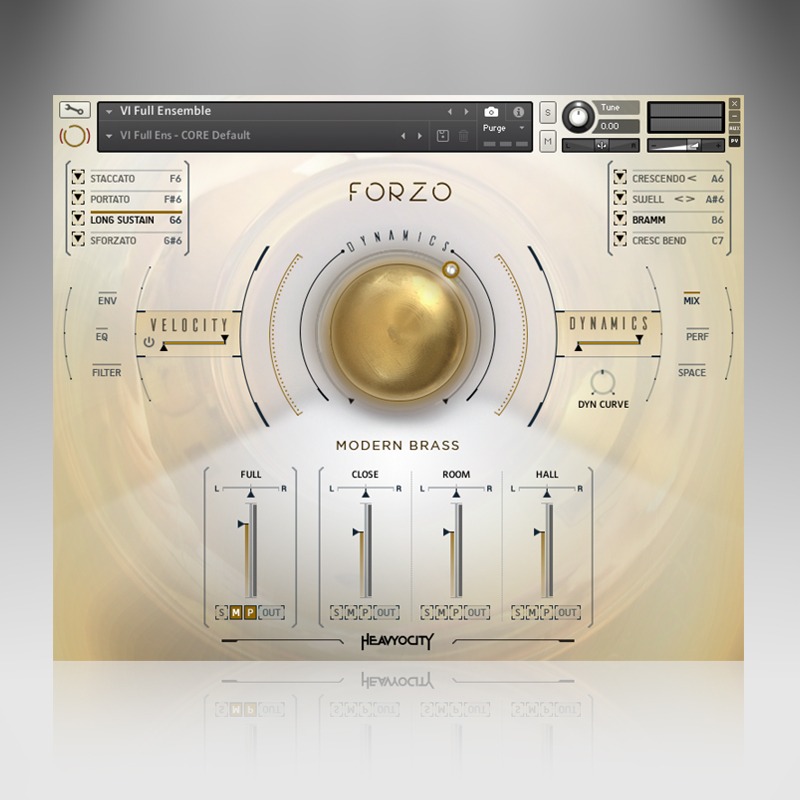 Heavyocity FORZO Modern Brass interface