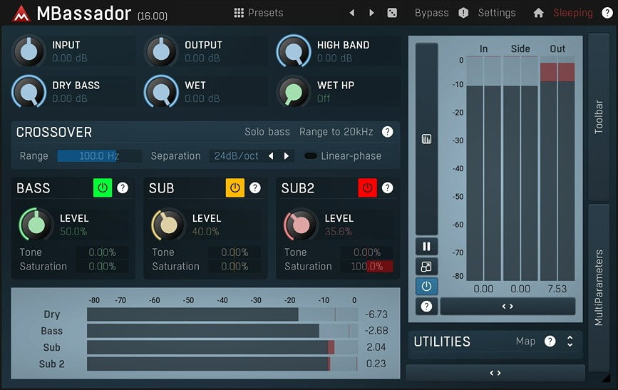 MeldaProduction MBassador interface