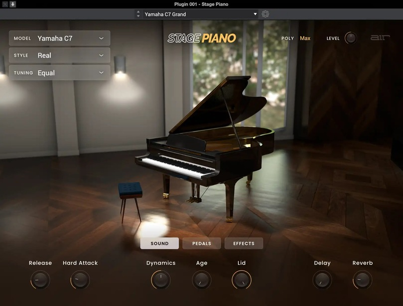 AIR Music Technology Stage Piano interface