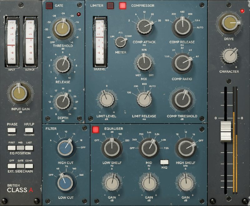 Softube British Class A interface