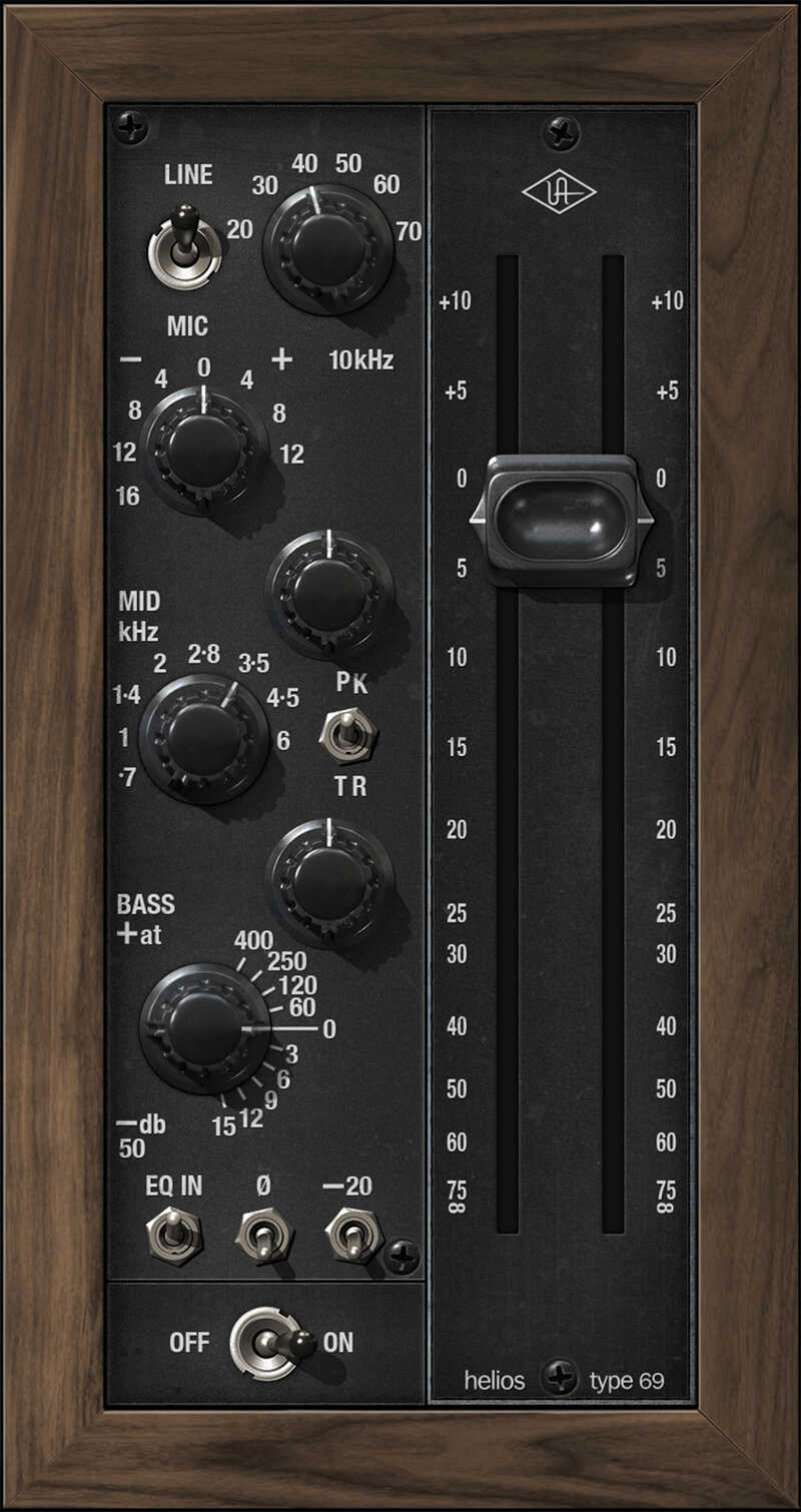 Universal Audio Helios Type 69 EQ and PreAmp interface