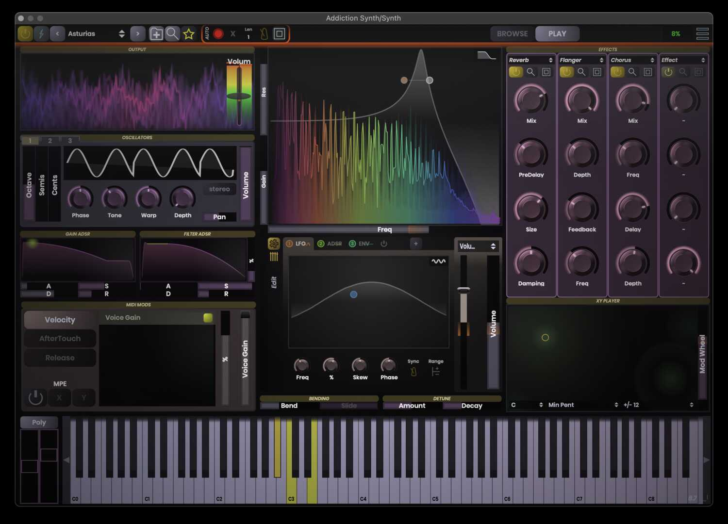 Stagecraft Addiction Synth interface