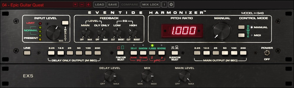 Eventide H949 Harmonizer interface