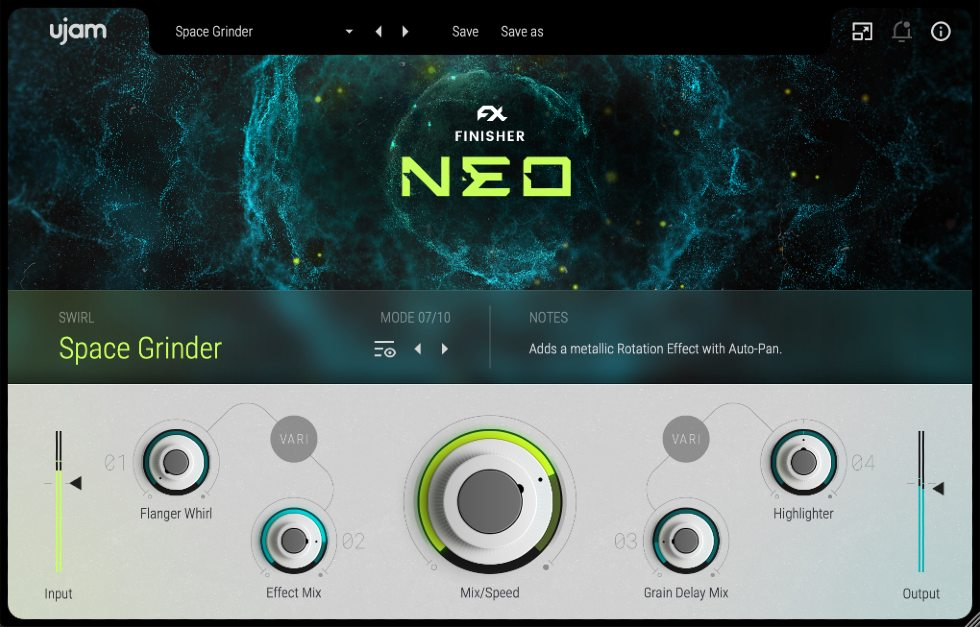 UJAM Finisher NEO interface