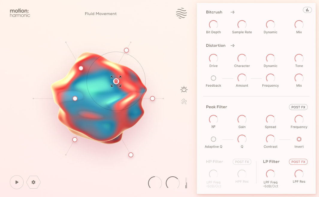 Excite Audio Motion: Harmonic interface