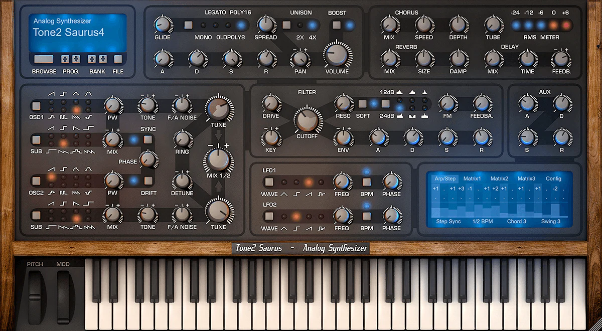 Tone2 Saurus 4 interface