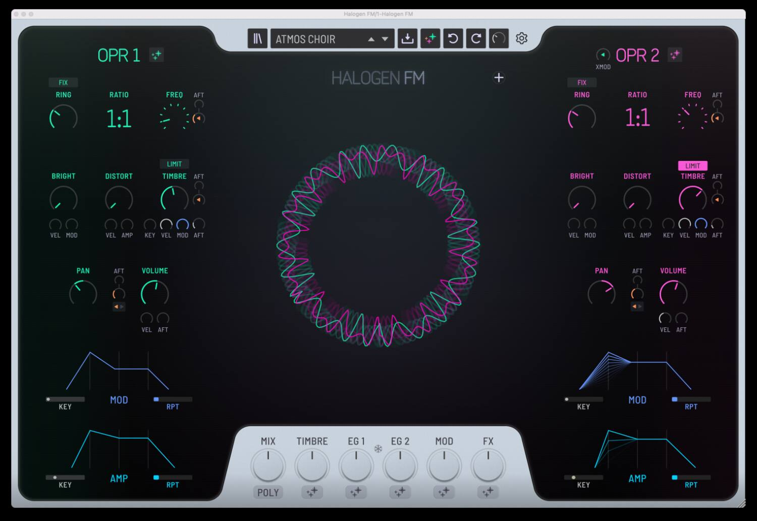 GForce Software Halogen FM interface