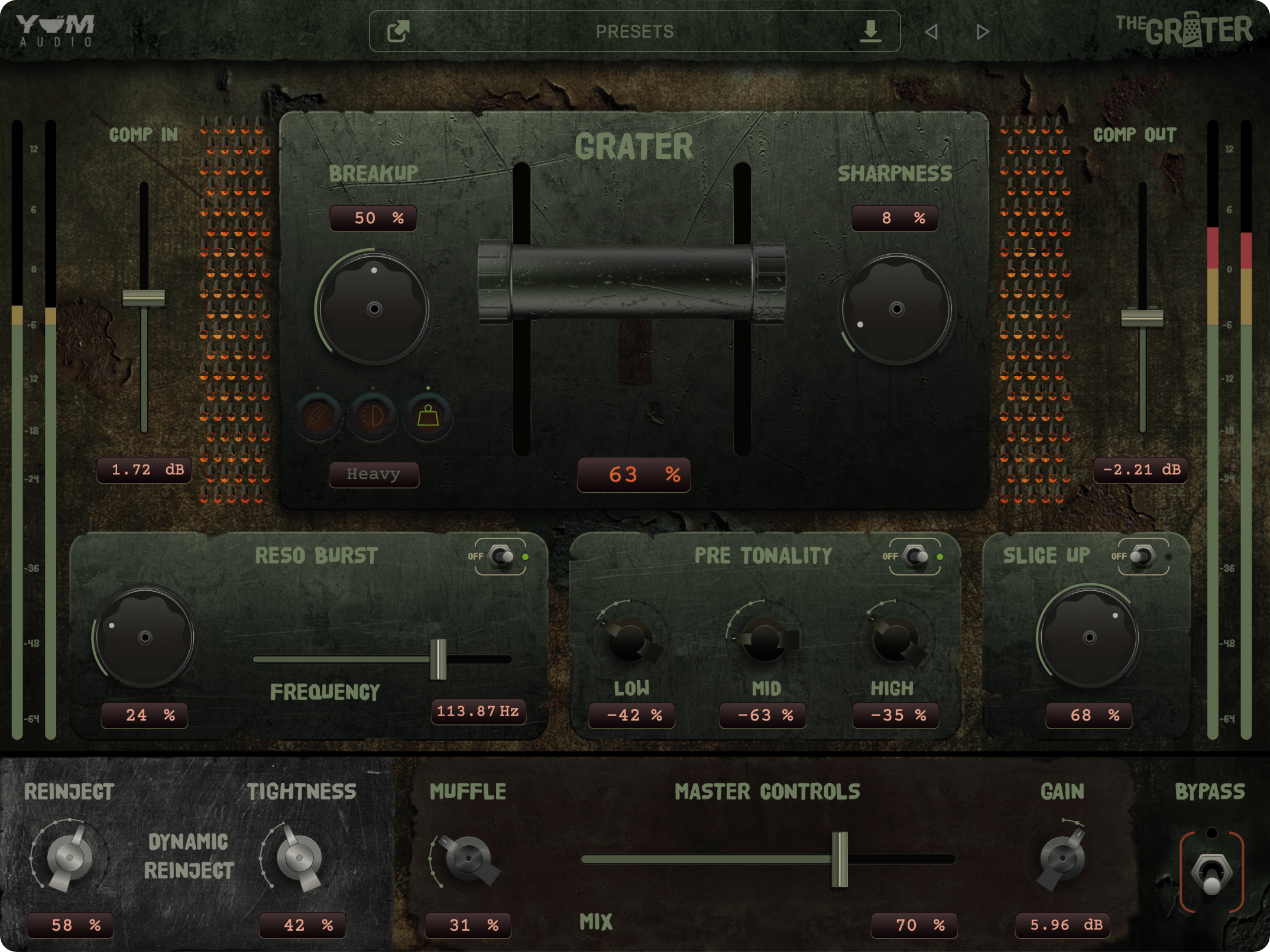 Yum Audio The Grater interface