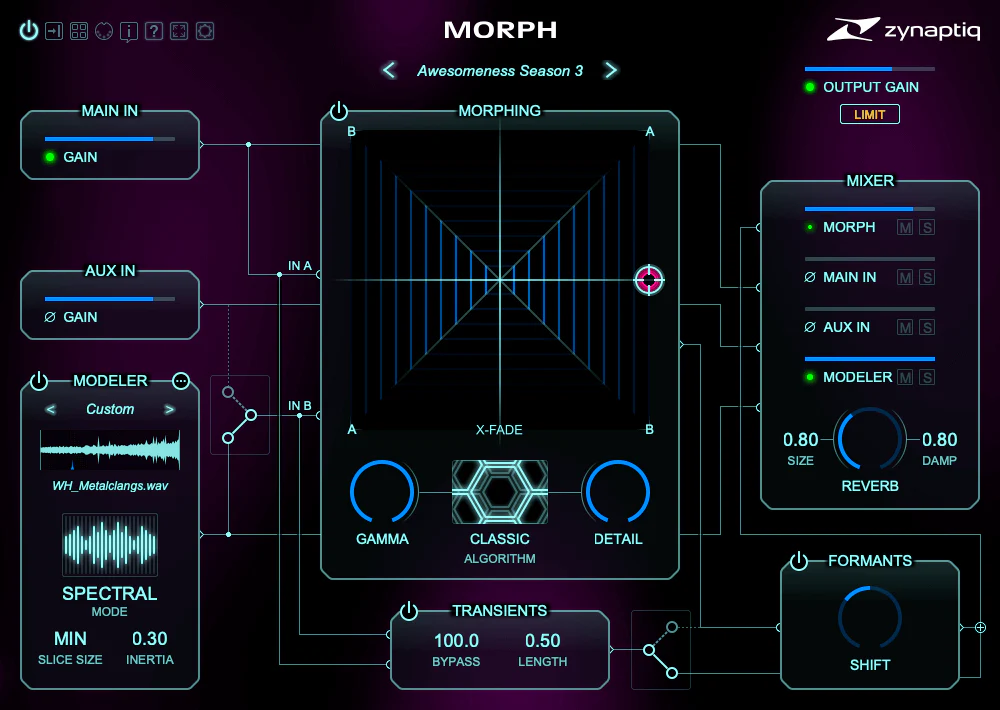 Zynaptiq Morph 3 interface