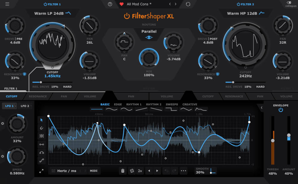 Cableguys FilterShaper XL interface