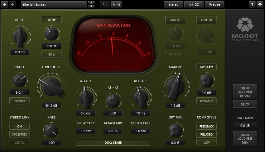Tokyo Dawn Labs TDR Molot GE interface